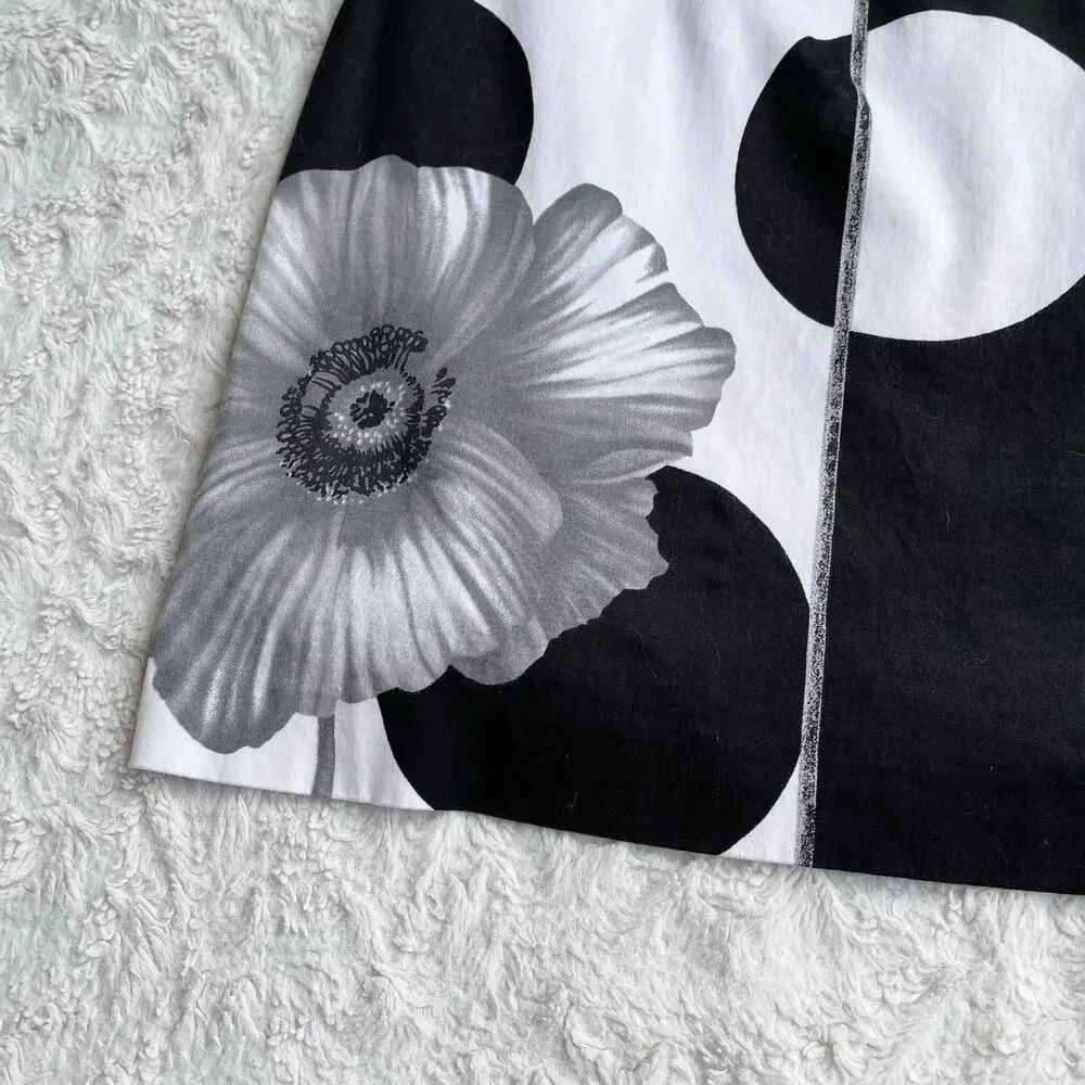Cache strapless polka dot flower mini dress white black floral vintage Y2K 4 - Picture 10 of 16